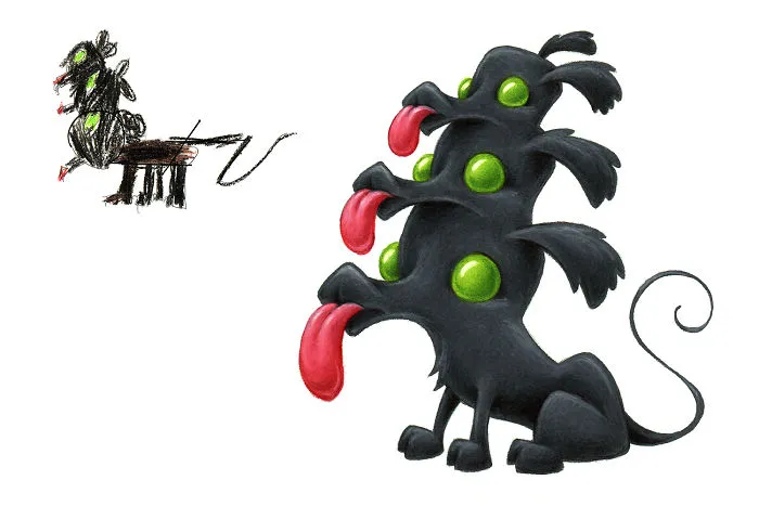 I Drew 50 Monsters Over The Last 2 Years Based On Kid Drawings, And Here're The Results (New Pics)