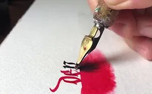 I Use Capillary Action To Create Calligraphic Color Blending Art