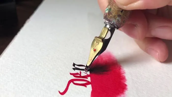 I Use Capillary Action To Create Calligraphic Color Blending Art
