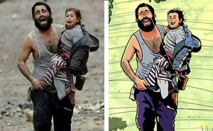 Artist Turned Heartbreaking Photographs Into Happy Art