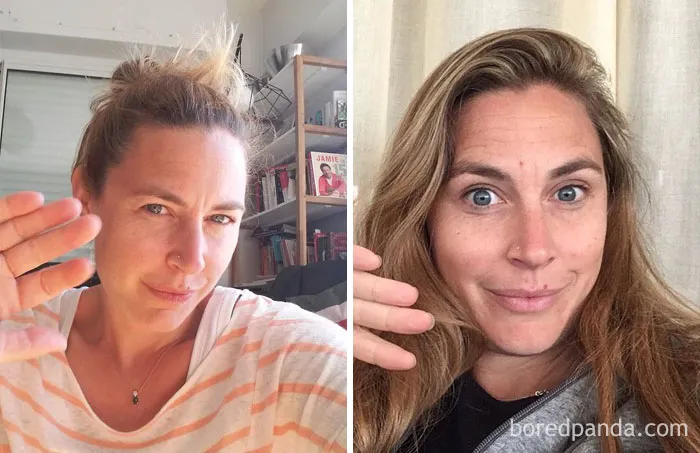 Before and after photos show transformation when you stop drinking, highlighting positive changes in appearance.