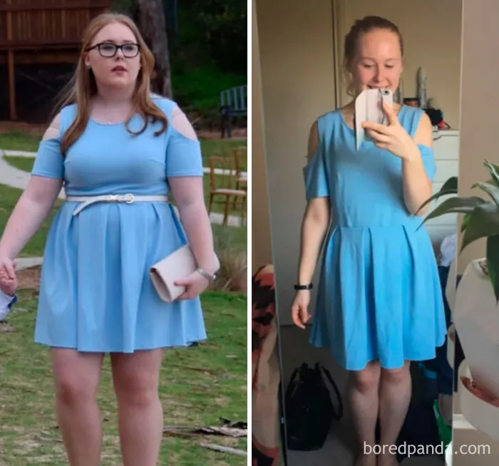 Lost 28,5 Kg. I Tried On The Dress I Wore To My Mum's Wedding Two Years Ago When I Cleaned Out My Closet. Teared Up With Happiness! The Sleeves Don’t Ride Up My Arms Anymore