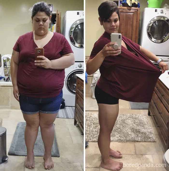 10 Months Ago My Body Used To Fill In That Entire Shirt.  In 10 Months I’ve Lost 132 Lbs And 67 Inches Off My Body With The Help Of Bariatric Surgery, Calorie/Macro Tracking, And Weight Training