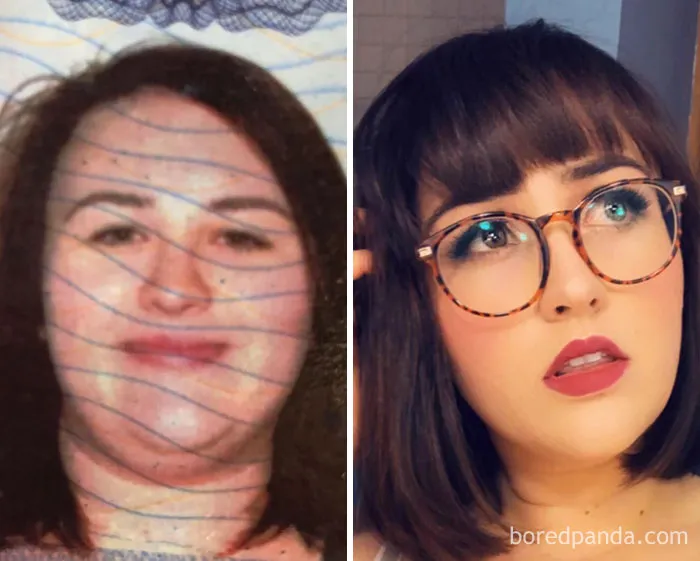Lost 55 Lbs. Been Frustrated By A Plateau And Perceived Lack Of Progress. I Glanced At My Passport Photo For A Nice Reality Check