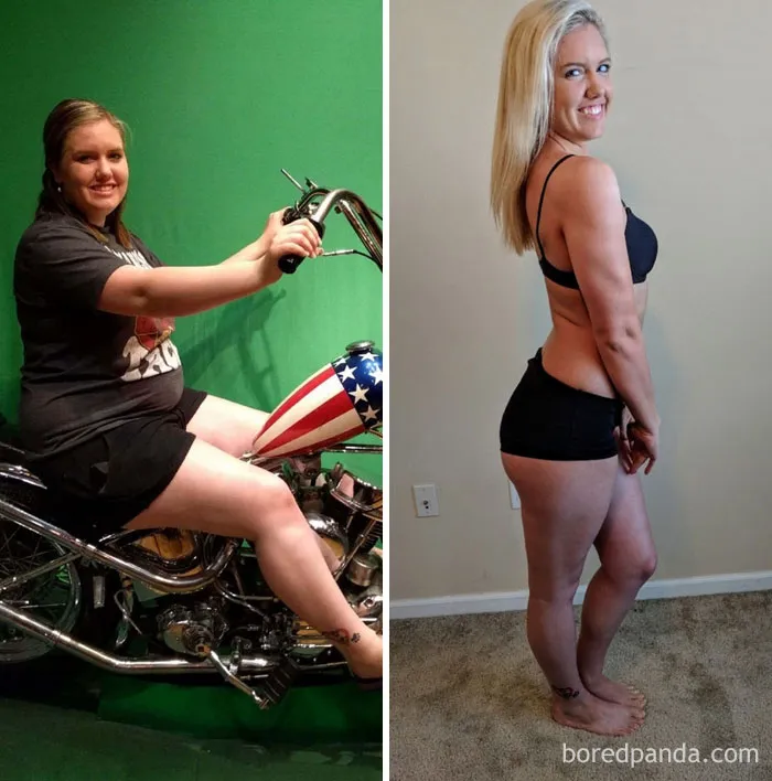 My Girlfriend's 1 Year Progress Pic. 85 Pounds Down. She Is Absolutely Incredible