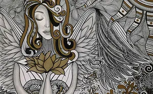 77 Hours Of Work, Only Pencil And Ink – 
"Angel"