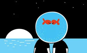 I Illustrate The Human Need For Connection With Original 'Fishbowl Head' Characters