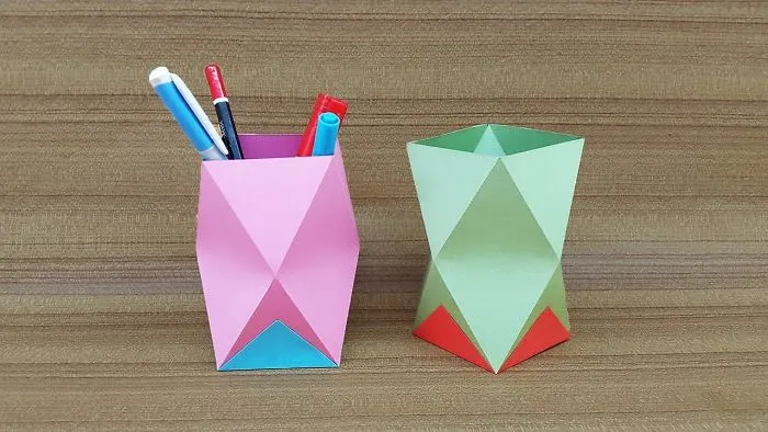 Diy Homemade Pen Stand | How To Make A Paper Pen Holder Easy | Paper Pencil Holder