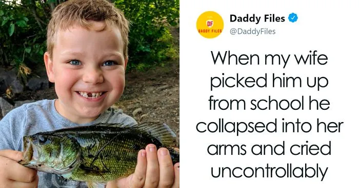 Boy Cries Uncontrollably After Getting Bullied For Wearing Nail Polish, And His Dad's Response Goes Viral
