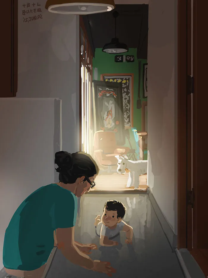 Single Dad Illustrates What It's Like To Raise A Child, And It'll Melt Your Heart (38 Pics)