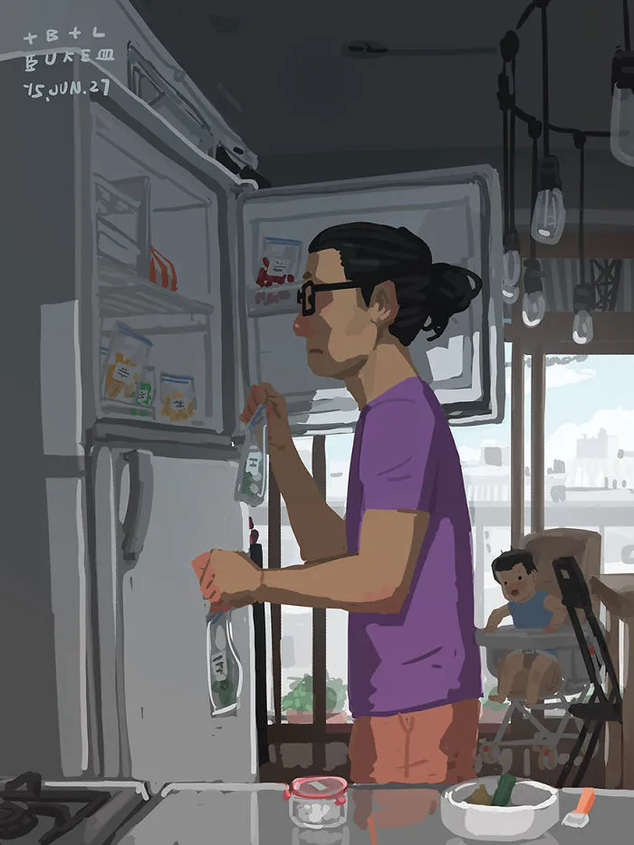 Single Dad Illustrates What It's Like To Raise A Child, And It'll Melt Your Heart (38 Pics)