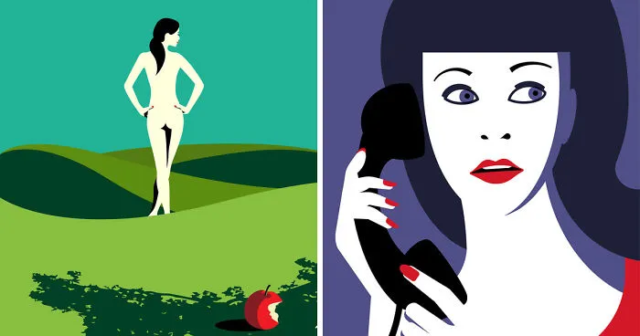 I Create Minimalist And Colorful Digital Illustrations