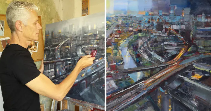 Artist Ditches Brushes To Paint Manchester With Coffee Shop Loyalty Card
