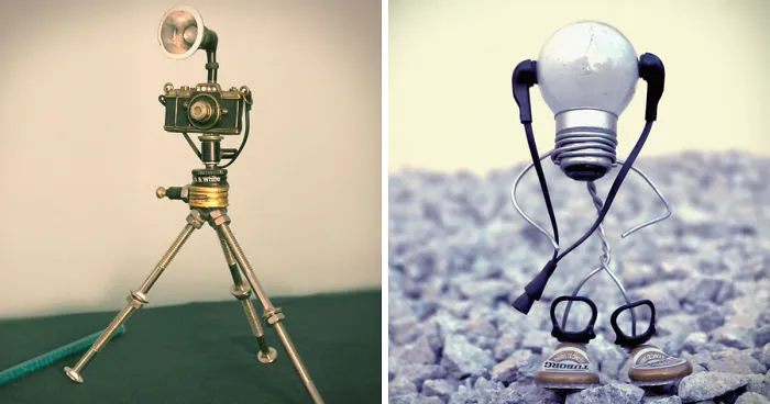 Junk-Art Created With Discarded Junk Parts