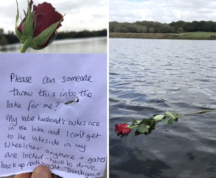 This Note Was Left On The Gate At The Water This Afternoon