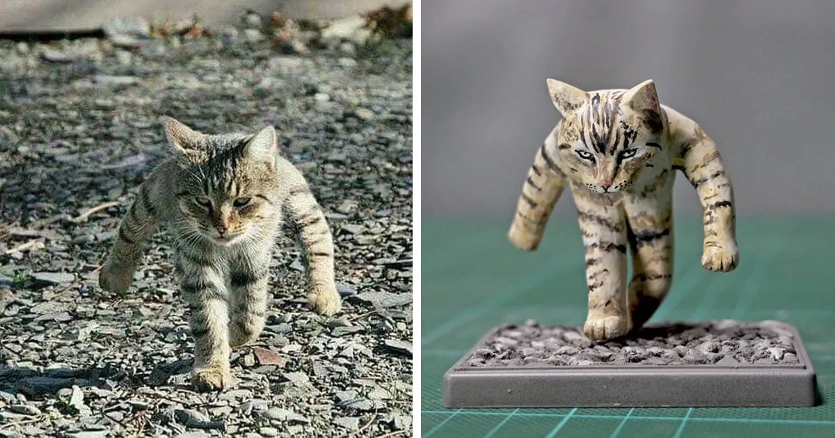 Este artista japonés transforma curiosos momentos de animales en esculturas, y el resultado es divertidísimo