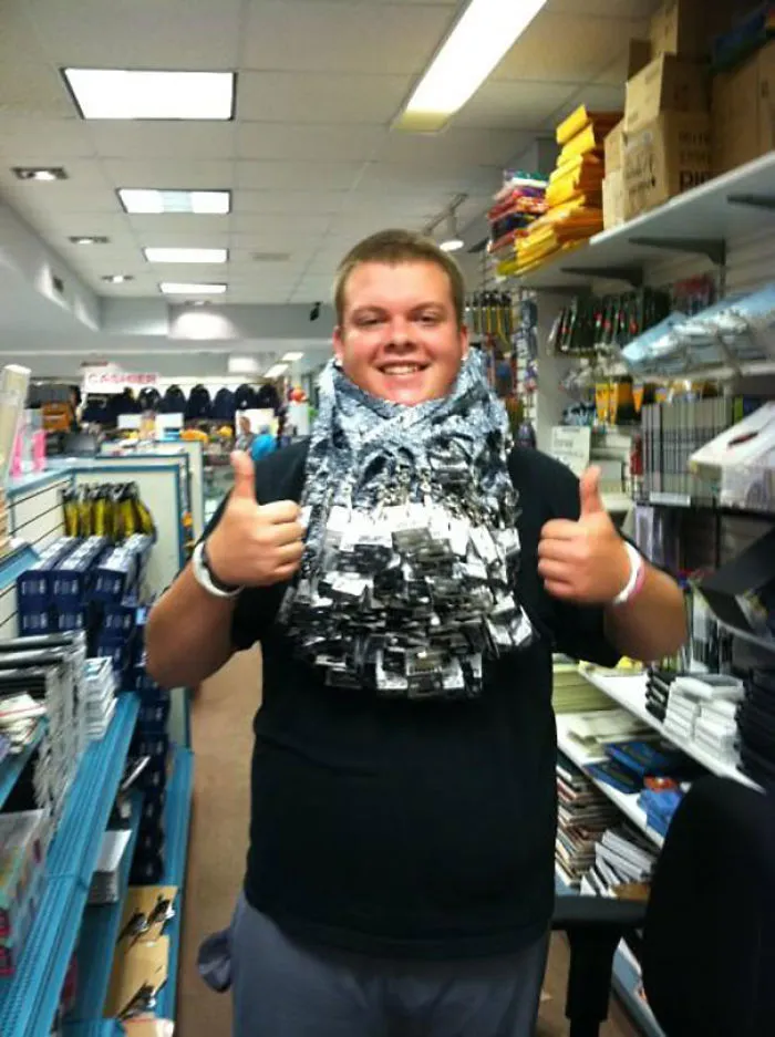 Bored At Work Counting Lanyards