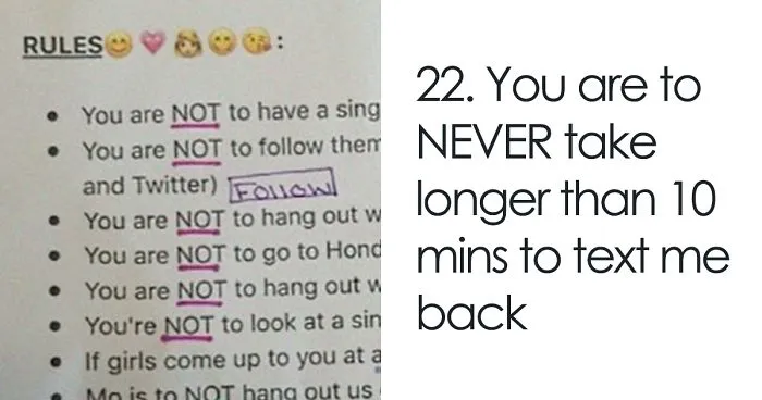 Scary Girlfriend Set 22 Rules For Her Boyfriend, So The Internet Gave Him Some Surprising Advice