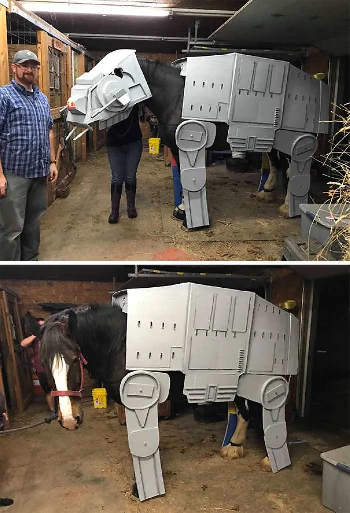 He convertido a mi caballo en un AT-AT