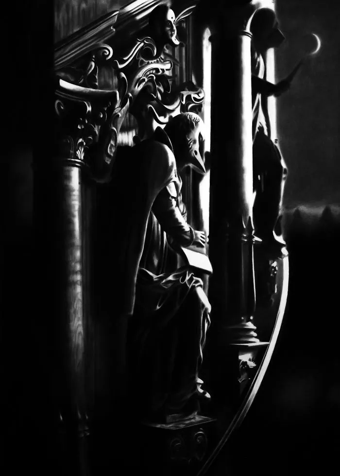 Here Is A New Drawing I Made With Charcoal On Paper...