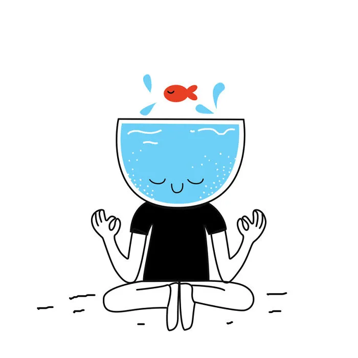 I Illustrate The Human Need For Connection With Original 'Fishbowl Head' Characters
