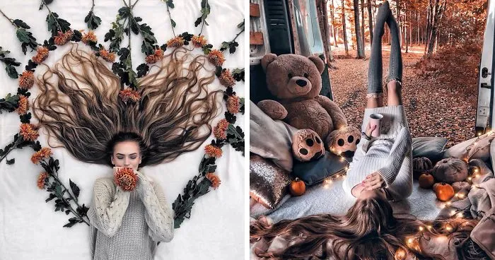 Artist Arranges Amazing Photo Shoots That Show-Off The Beauty Of Her Hair