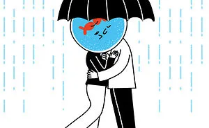 I Illustrate The Human Need For Connection With Original 'Fishbowl Head' Characters