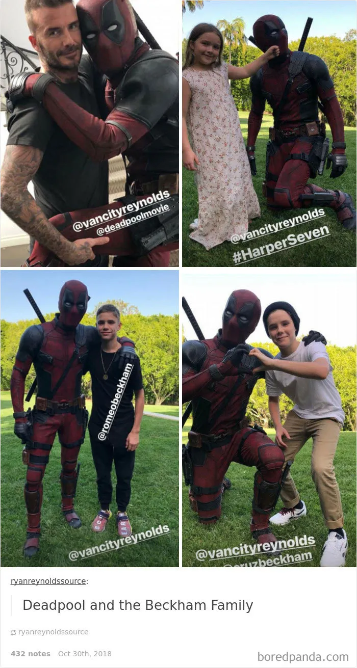 He Once Met The Beckham Family In Full Costume