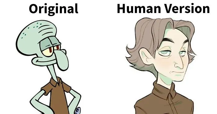 Russian Artist Reimagines Spongebob Squarepants Characters As Humans, And You'll Love The Result