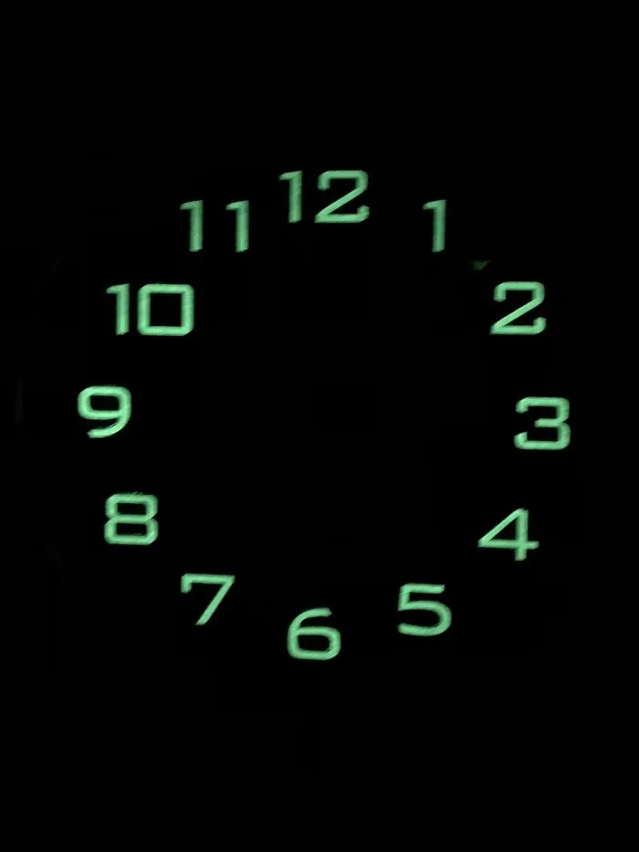 The Clock Hands Don’t Glow...
