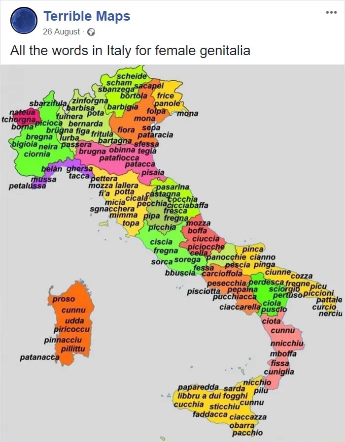 All The Words In Italy For Female Genitalia