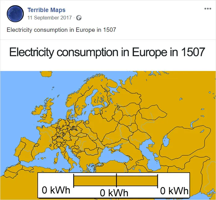Consumo eléctrico de Europa en 1507