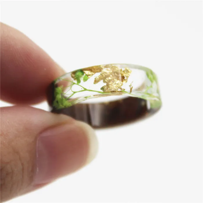 I Decorate Wood Ring With Resin Art Inspired By Landscapes And Flowers