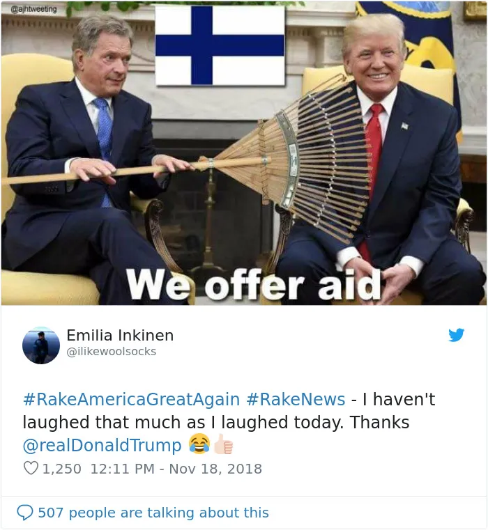 Trump Claims Finland ‘Rakes’ Their Forests To Prevent Fires, And Here Are 43 Of The Best Responses