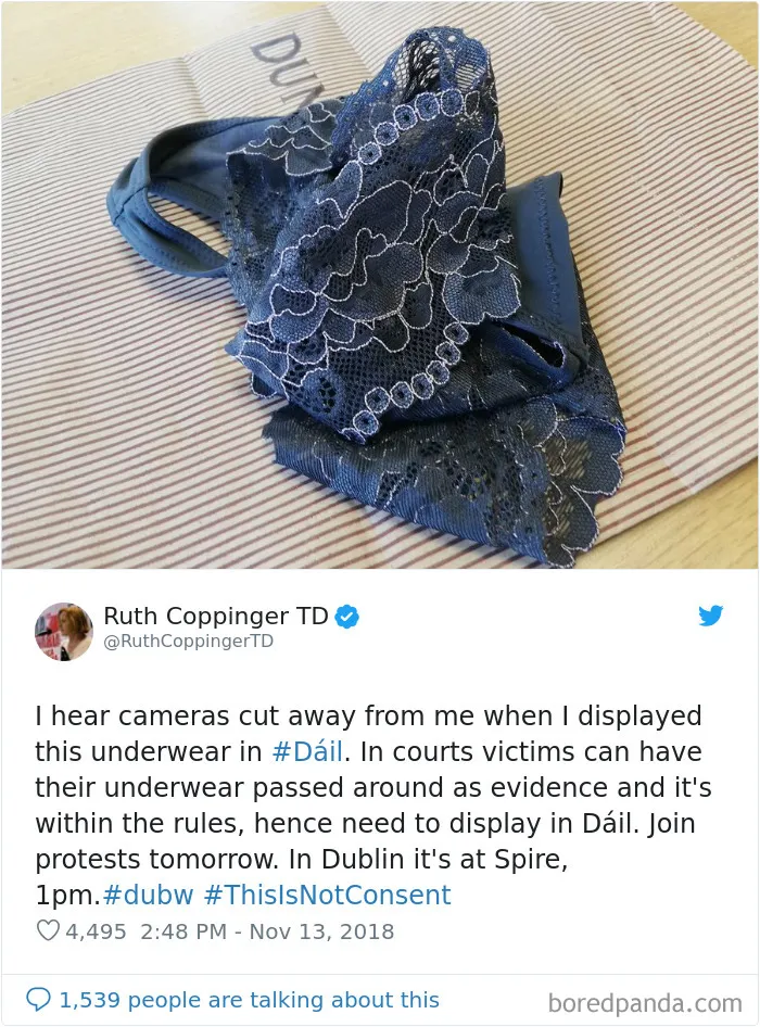 “Look at the way she was dressed...”: Women Tweet Their Underwear Pics After Lawyer Blames Teen In Rape Trial