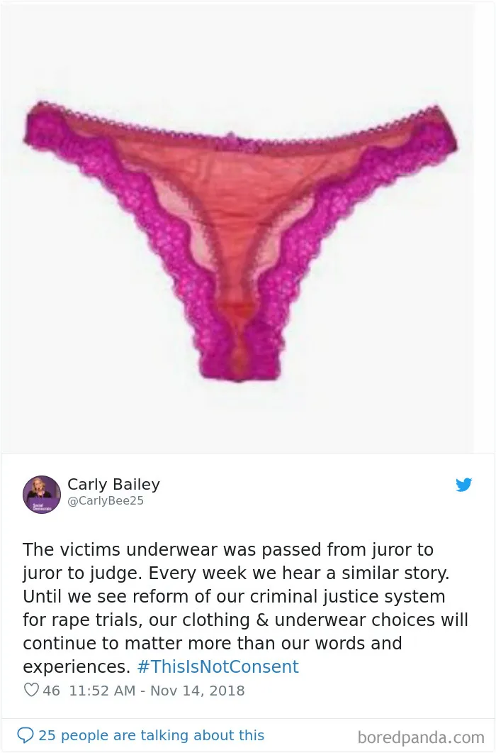“Look at the way she was dressed...”: Women Tweet Their Underwear Pics After Lawyer Blames Teen In Rape Trial