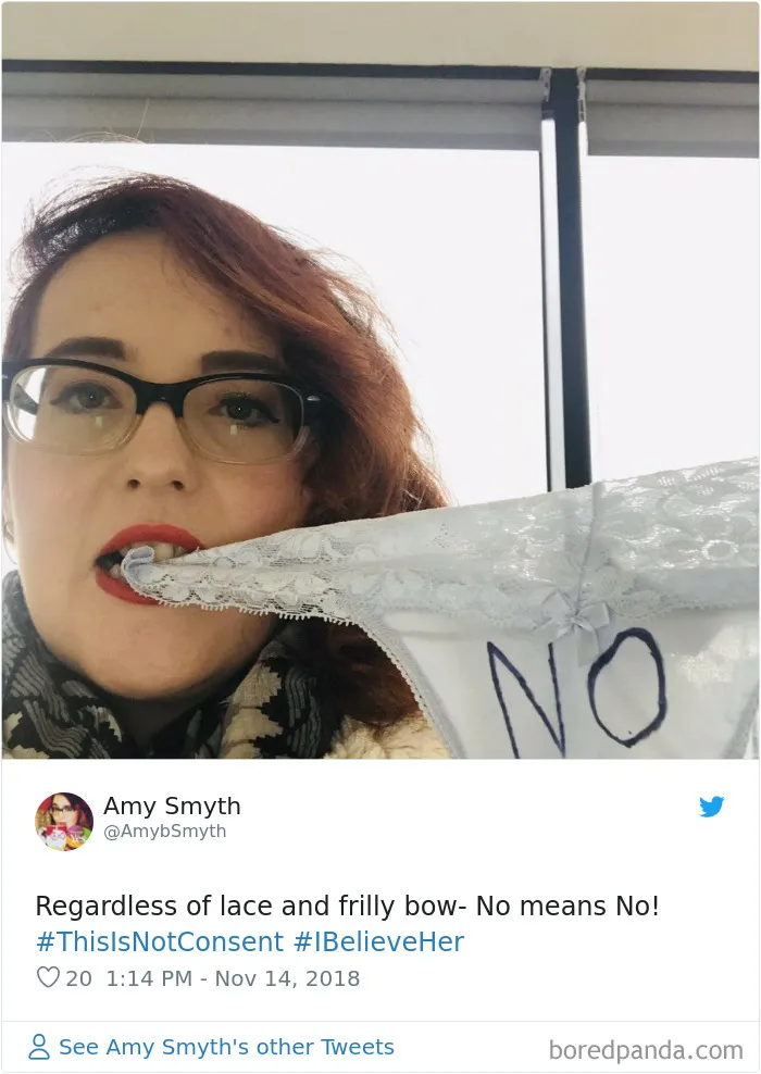 “Look at the way she was dressed...”: Women Tweet Their Underwear Pics After Lawyer Blames Teen In Rape Trial