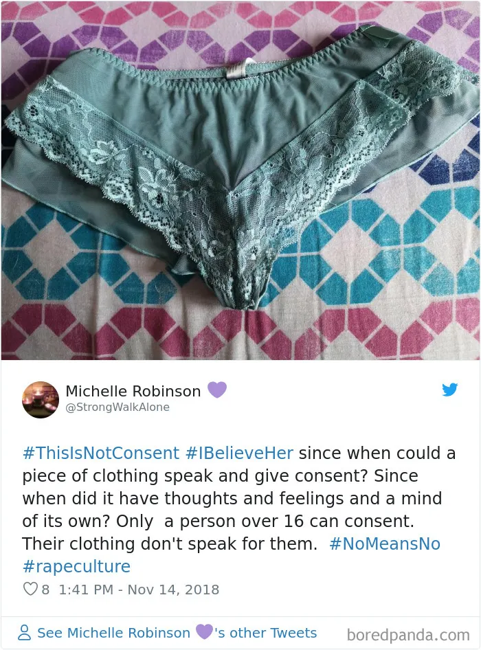 “Look at the way she was dressed...”: Women Tweet Their Underwear Pics After Lawyer Blames Teen In Rape Trial