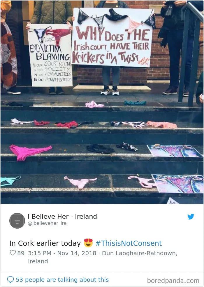“Look at the way she was dressed...”: Women Tweet Their Underwear Pics After Lawyer Blames Teen In Rape Trial