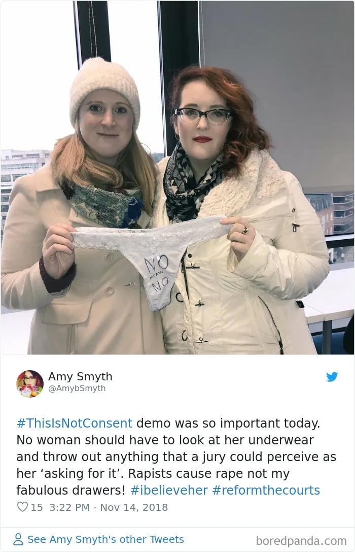 “Look at the way she was dressed...”: Women Tweet Their Underwear Pics After Lawyer Blames Teen In Rape Trial