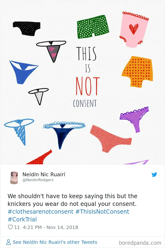 “Look at the way she was dressed...”: Women Tweet Their Underwear Pics After Lawyer Blames Teen In Rape Trial