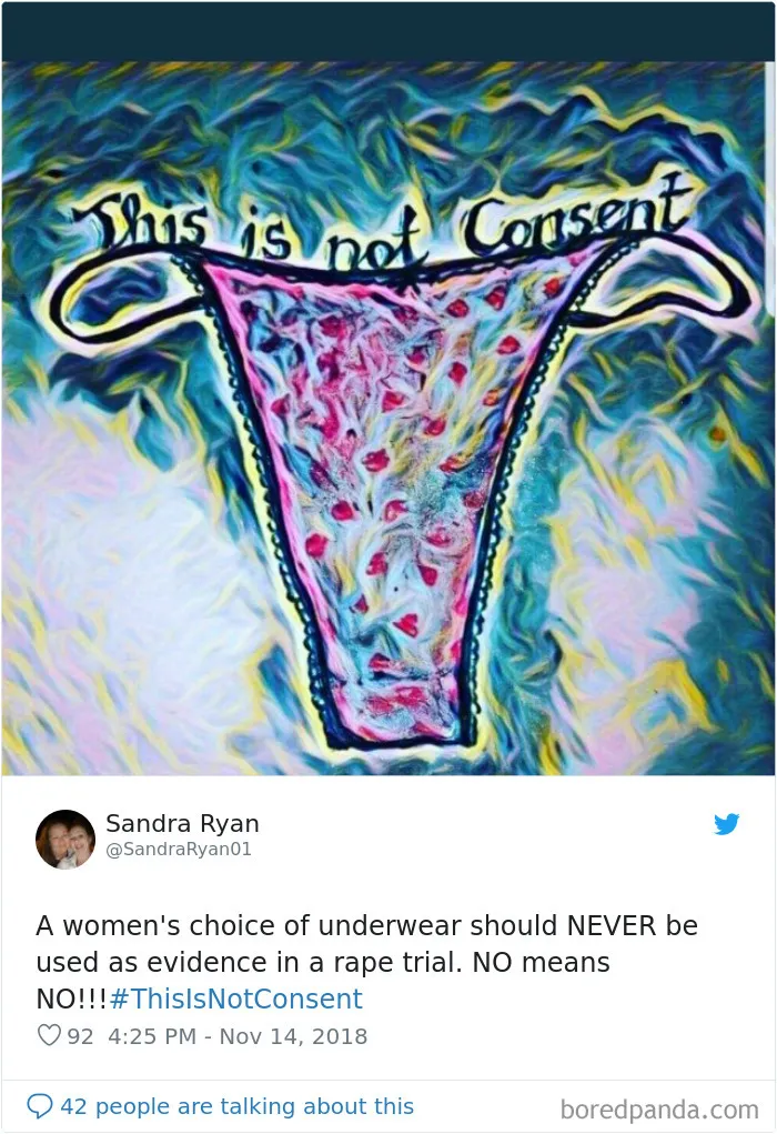 “Look at the way she was dressed...”: Women Tweet Their Underwear Pics After Lawyer Blames Teen In Rape Trial
