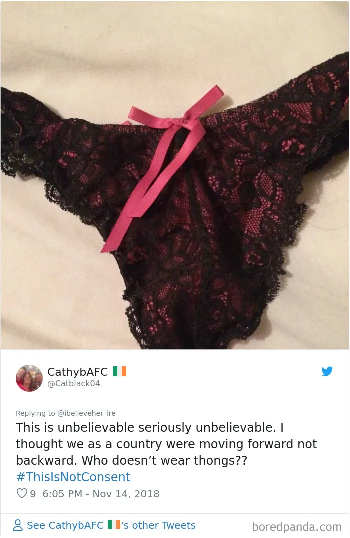 “Look at the way she was dressed...”: Women Tweet Their Underwear Pics After Lawyer Blames Teen In Rape Trial