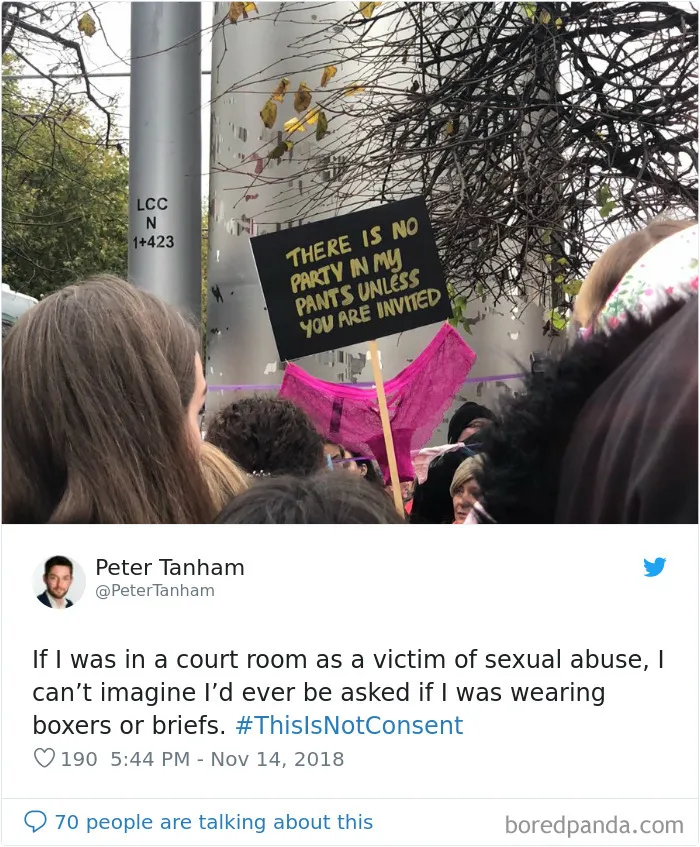 “Look at the way she was dressed...”: Women Tweet Their Underwear Pics After Lawyer Blames Teen In Rape Trial