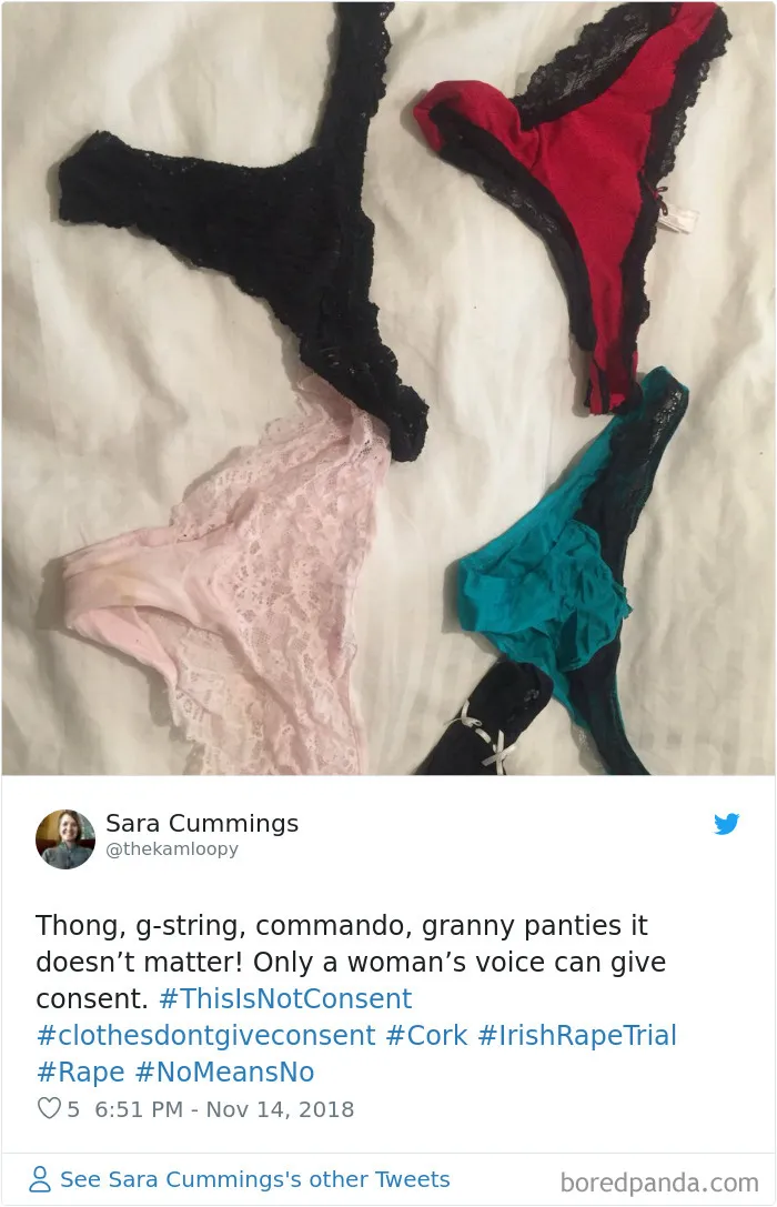 “Look at the way she was dressed...”: Women Tweet Their Underwear Pics After Lawyer Blames Teen In Rape Trial