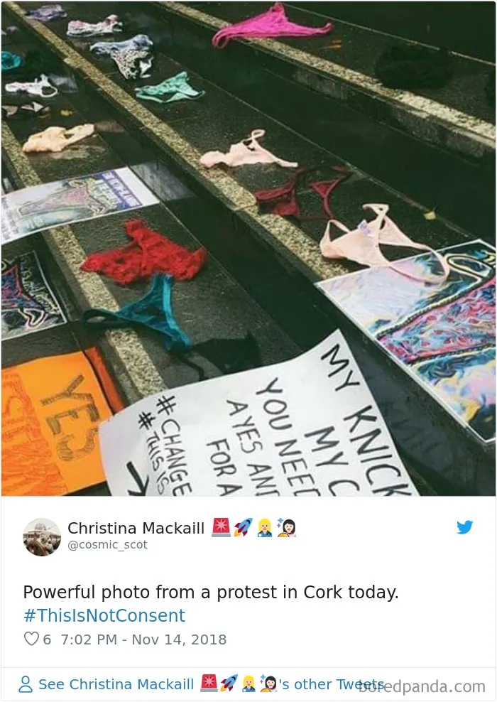 “Look at the way she was dressed...”: Women Tweet Their Underwear Pics After Lawyer Blames Teen In Rape Trial