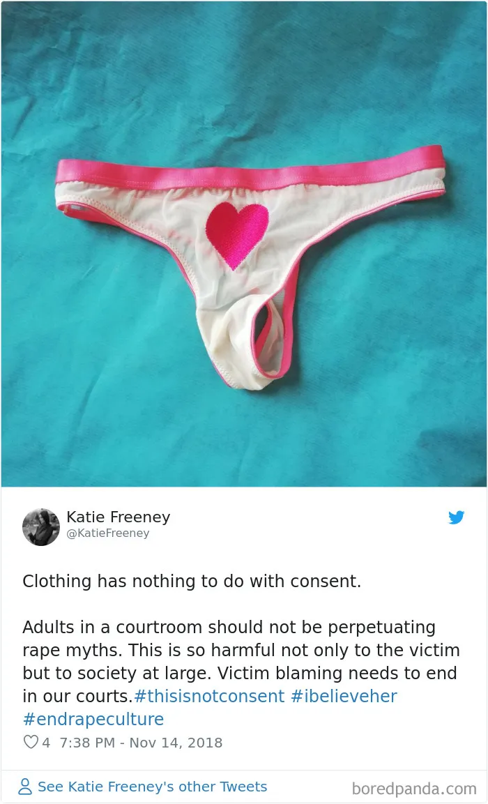 “Look at the way she was dressed...”: Women Tweet Their Underwear Pics After Lawyer Blames Teen In Rape Trial