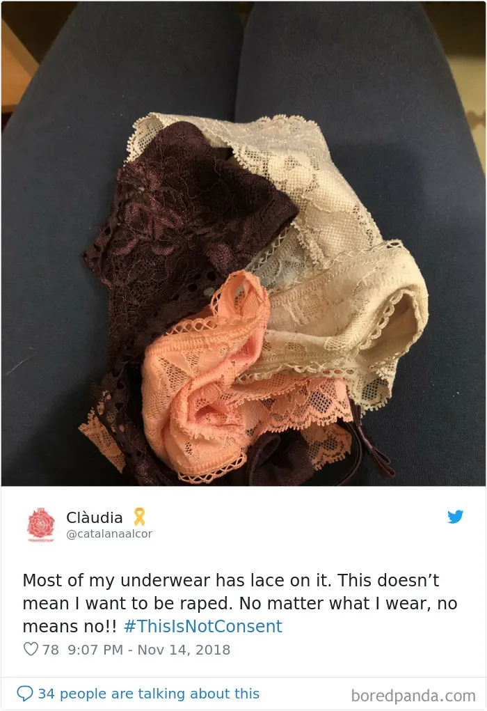 “Look at the way she was dressed...”: Women Tweet Their Underwear Pics After Lawyer Blames Teen In Rape Trial