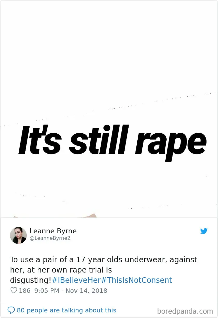 “Look at the way she was dressed...”: Women Tweet Their Underwear Pics After Lawyer Blames Teen In Rape Trial