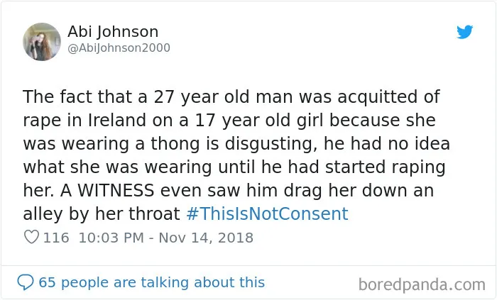 “Look at the way she was dressed...”: Women Tweet Their Underwear Pics After Lawyer Blames Teen In Rape Trial